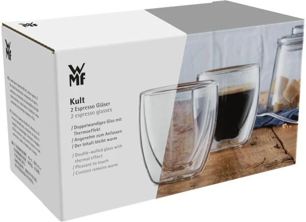 WMF Kult Doppelwandige Espressotassen Glas Set 2-teilig 8 WMF Kult Doppelwandige Espressotassen Glas Set 2-teilig – Bild 8