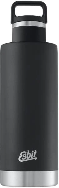 Esbit SCULPTOR Edelstahl Isolierflasche "Standard Mouth", 1L, Schwarz