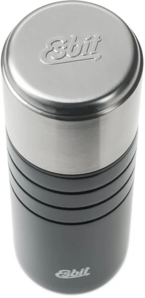 Esbit MAJORIS Edelstahl Isolierflasche Mit Doppelwandigem Edelstahl-Becher, 1L, Schwarz – Bild 3