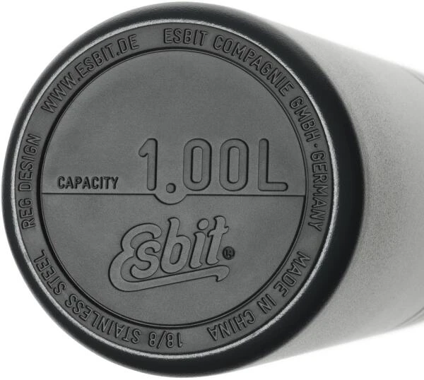Esbit MAJORIS Edelstahl Isolierflasche Mit Doppelwandigem Edelstahl-Becher, 1L, Schwarz – Bild 5