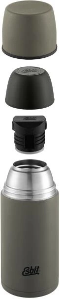 Esbit Edelstahl Isolierflasche, 0.75L, Olivgrün – Bild 2