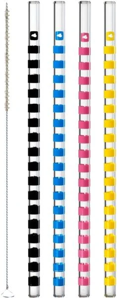 Leonardo Glastrinkhalme BRERA 4er-Set 20 Cm + 1 Reinigungsbürste