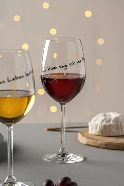 Leonardo Weinglas PRESENTE 460 Ml ′Zu Vino Sag Ich Nie No′ – Bild 2