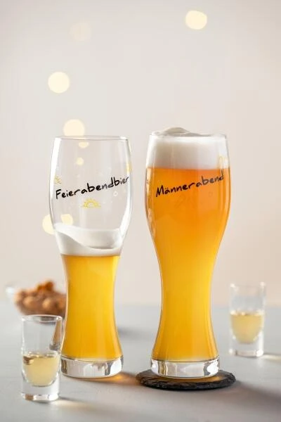 Leonardo Weizenbierglas PRESENTE 500 Ml ′Männerabend′ – Bild 2