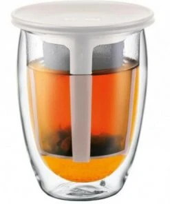 Bodum Teeglas Tea For One, 0,35 L, Cremefarben