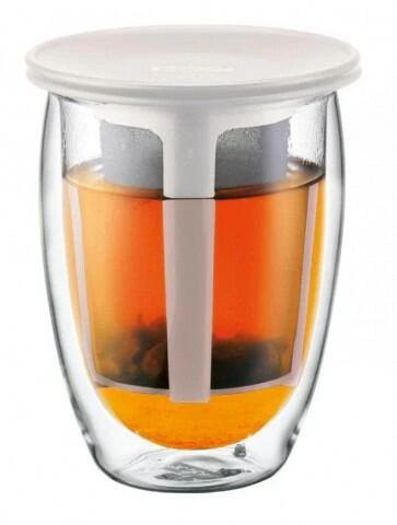 Bodum Teeglas Tea For One, 0,35 L, Cremefarben